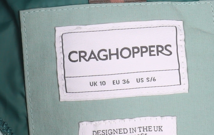 Craghoppers Women Green Hooded Puffer Waistcoat Size 10