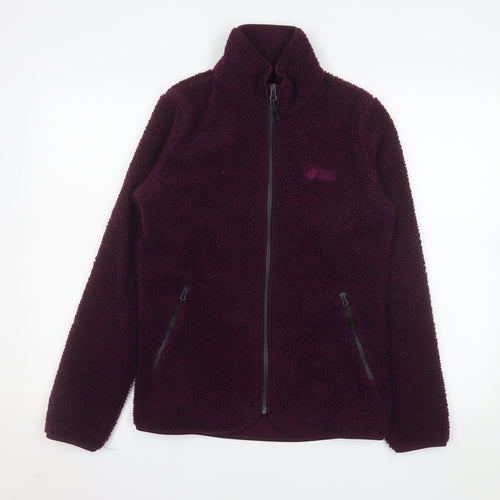 North Ridge Womens Purple Fleece Full Zip Jacket Size 10