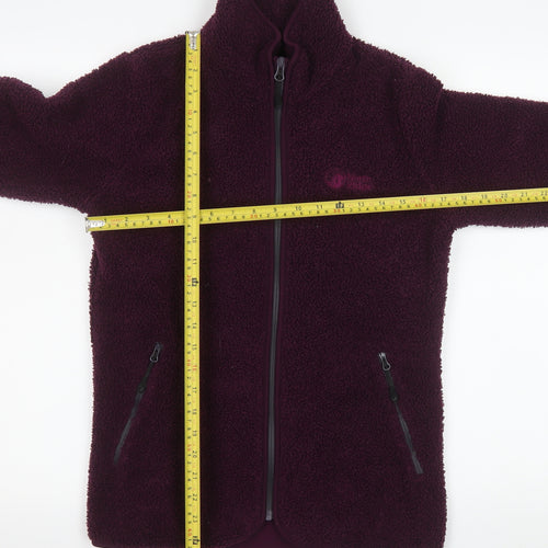 North Ridge Womens Purple Fleece Full Zip Jacket Size 10