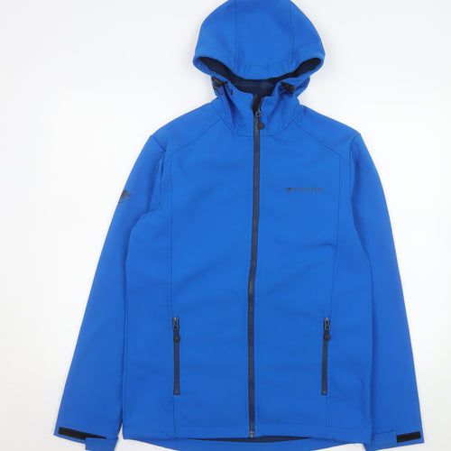 Kilimanjaro Men's Blue Soft Shell Hooded Jacket Size S