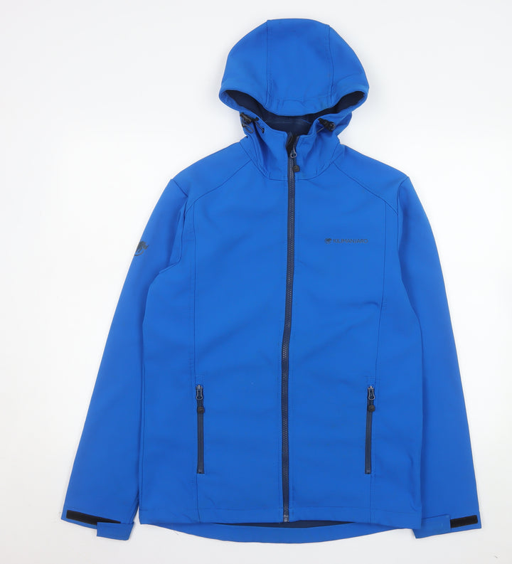 Kilimanjaro Men's Blue Soft Shell Hooded Jacket Size S