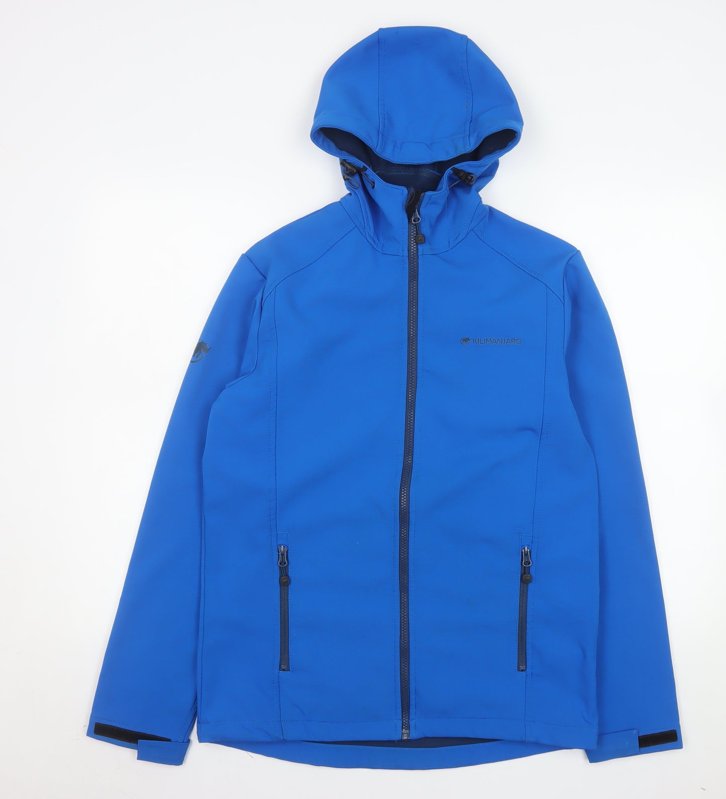 Kilimanjaro Men's Blue Soft Shell Hooded Jacket Size S