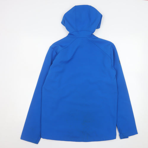 Kilimanjaro Men's Blue Soft Shell Hooded Jacket Size S
