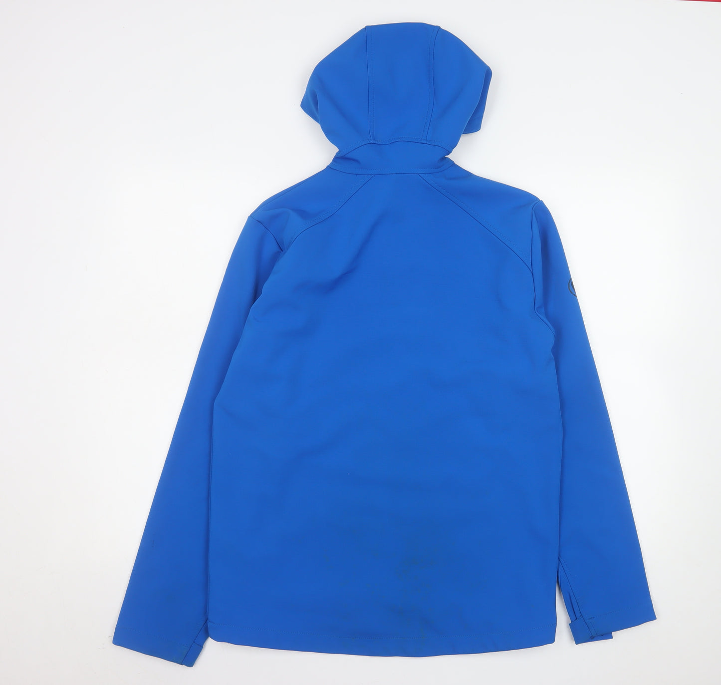 Kilimanjaro Men's Blue Soft Shell Hooded Jacket Size S