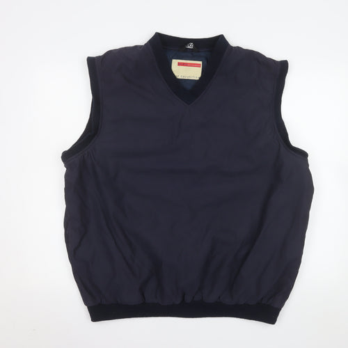 Baleno Men's Blue 2XL V-Neck Golf Vest Sleeveless Sweatshirt