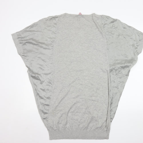 Phase Eight Women’s Grey V-Neck Tunic Blouse Size 12 Relaxed Fit