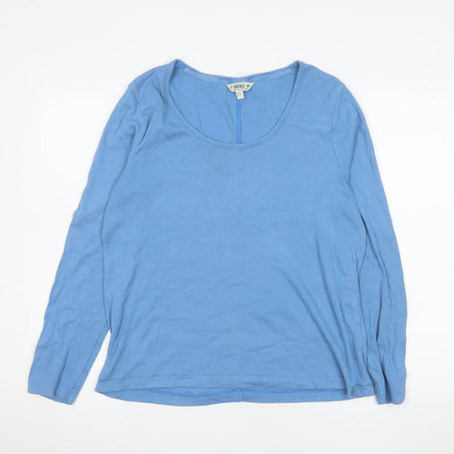 FatFace Women’s Blue Long Sleeve Cotton Stretch T-Shirt UK 16