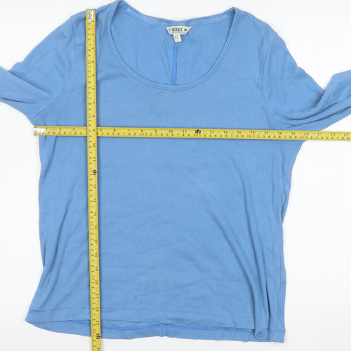 FatFace Women’s Blue Long Sleeve Cotton Stretch T-Shirt UK 16