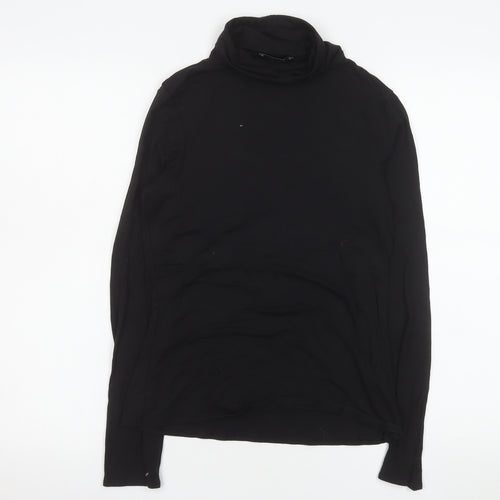 Marks and Spencer Autograph Women’s Black Roll Neck Long Sleeve Jersey Top Size 8