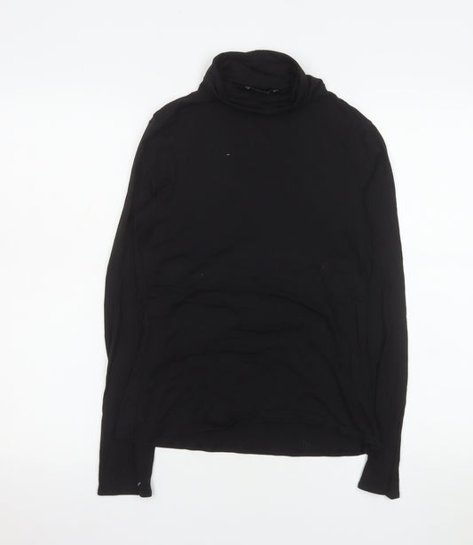 Marks and Spencer Autograph Women’s Black Roll Neck Long Sleeve Jersey Top Size 8