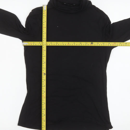 Marks and Spencer Autograph Women’s Black Roll Neck Long Sleeve Jersey Top Size 8