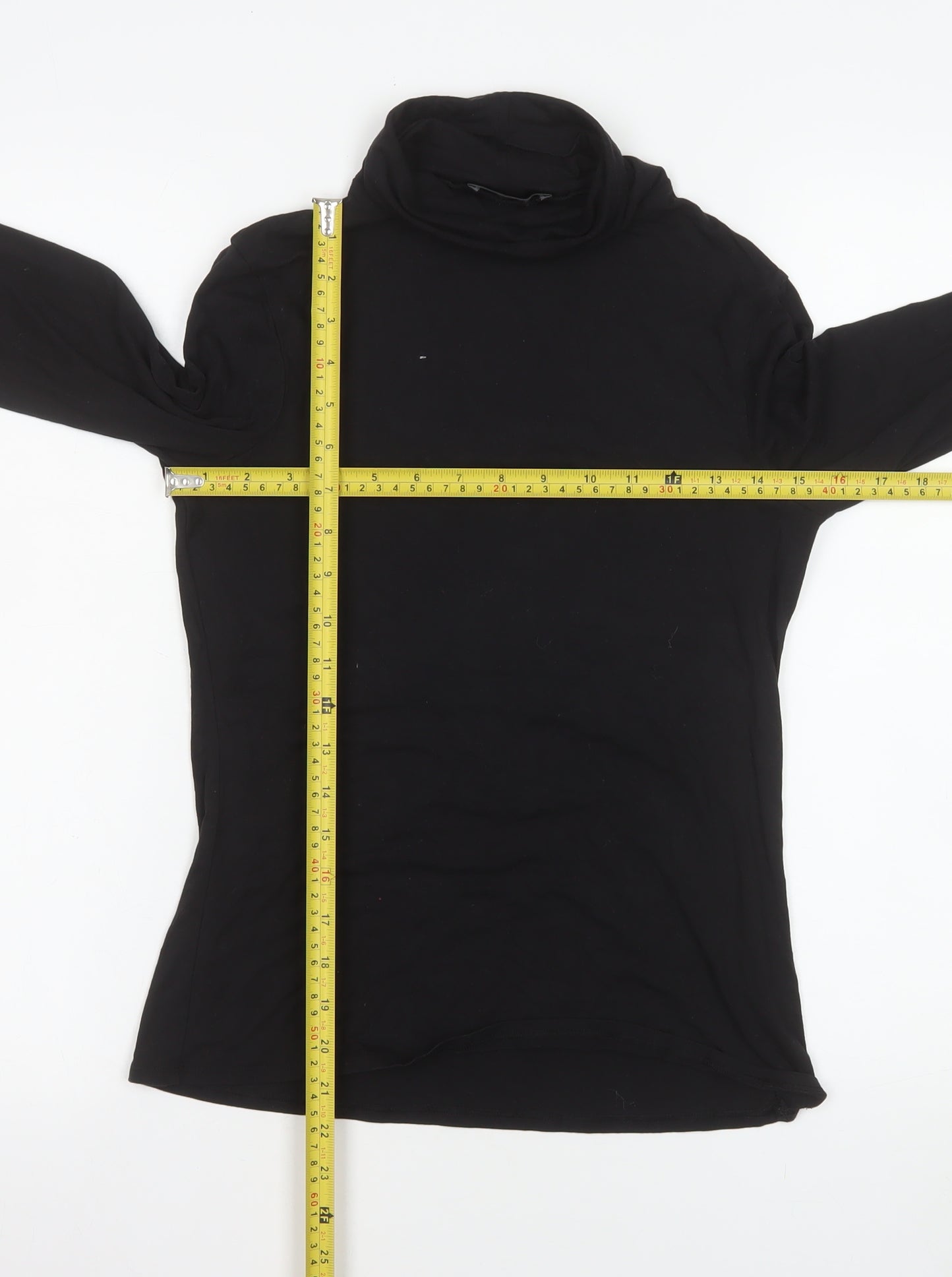 Marks and Spencer Autograph Women’s Black Roll Neck Long Sleeve Jersey Top Size 8