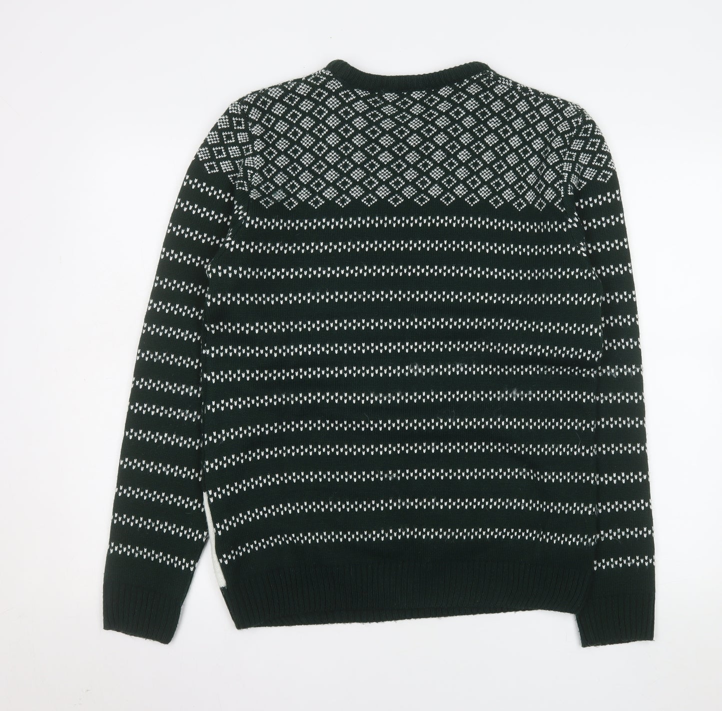 Marks and Spencer Men's Green Christmas Jumper M Pullover Knit