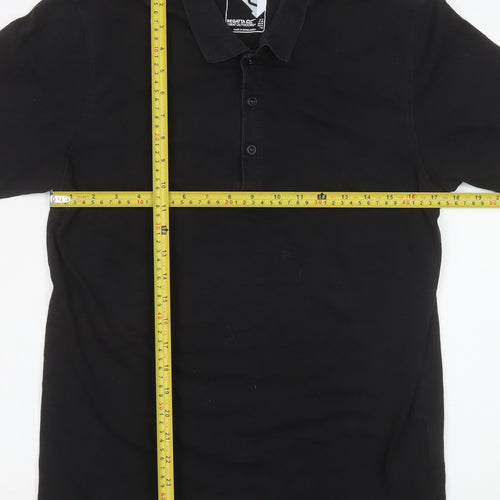 Regatta Great Outdoors Men's Black Polo Shirt Size M Cotton Casual