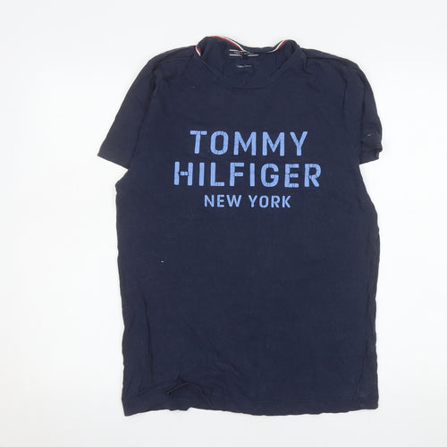 Tommy Hilfiger Men's Navy Blue Graphic Print Short Sleeve T-Shirt Size S