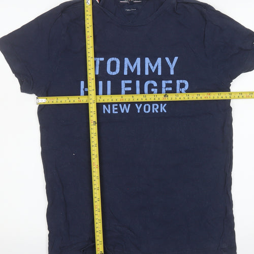 Tommy Hilfiger Men's Navy Blue Graphic Print Short Sleeve T-Shirt Size S