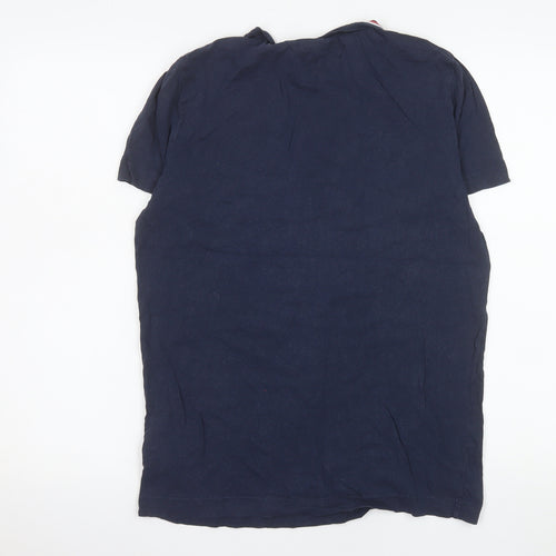 Tommy Hilfiger Men's Navy Blue Graphic Print Short Sleeve T-Shirt Size S