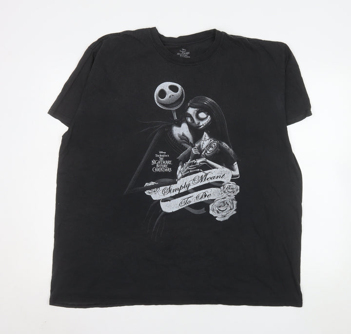 Disney The Nightmare Before Christmas Black XXL T-Shirt Men's Graphic Tee