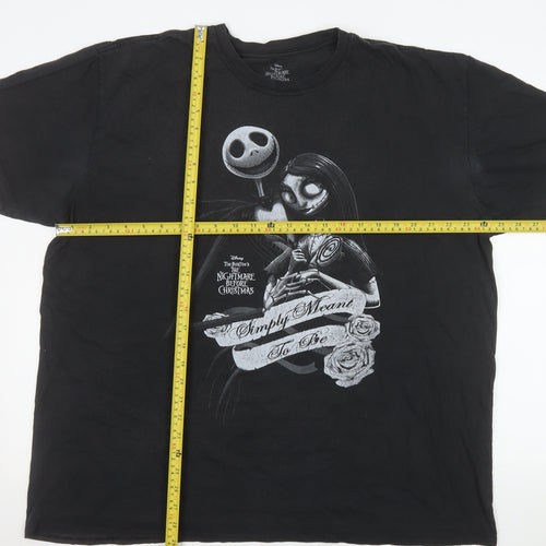 Disney The Nightmare Before Christmas Black XXL T-Shirt Men's Graphic Tee