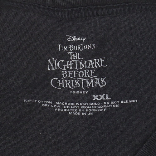 Disney The Nightmare Before Christmas Black XXL T-Shirt Men's Graphic Tee