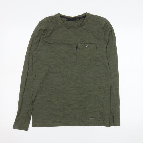 Dissident Men's Small Green Long Sleeve Cotton Blend Casual Shirt