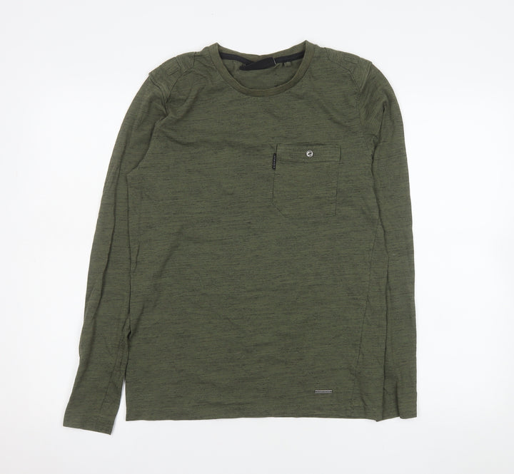 Dissident Men's Small Green Long Sleeve Cotton Blend Casual Shirt