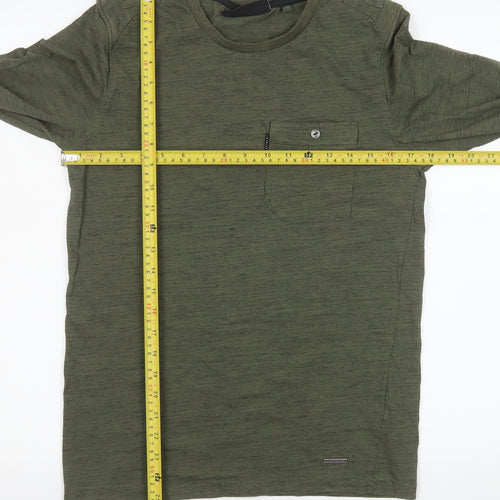 Dissident Men's Small Green Long Sleeve Cotton Blend Casual Shirt