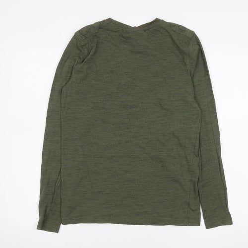 Dissident Men's Small Green Long Sleeve Cotton Blend Casual Shirt