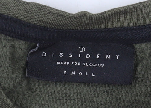 Dissident Men's Small Green Long Sleeve Cotton Blend Casual Shirt