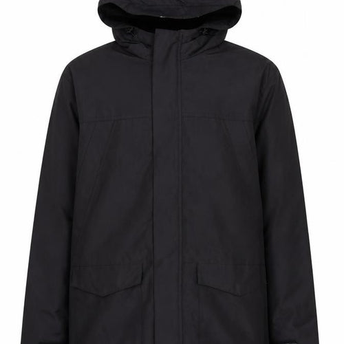 No Fear Men's Black Hooded Waterproof Parka Jacket Size S
