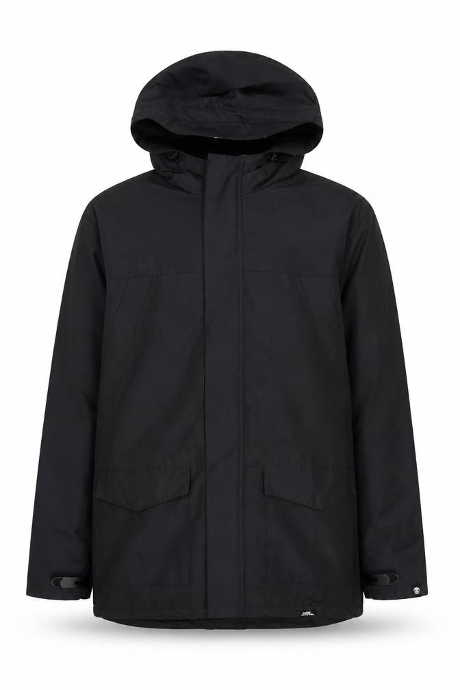 No Fear Men's Black Hooded Waterproof Parka Jacket Size S