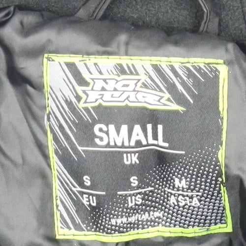 No Fear Men's Black Hooded Waterproof Parka Jacket Size S