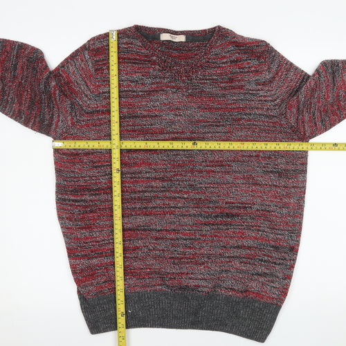 Barons of England Mens Multicoloured L Crew Neck Knit Pullover Jumper