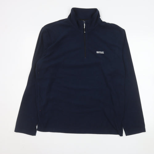 Regatta Men's Blue Fleece 1/2 Zip Pullover Sweatshirt Size L