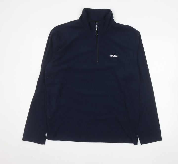 Regatta Men's Blue Fleece 1/2 Zip Pullover Sweatshirt Size L
