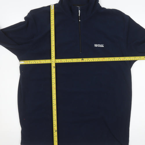 Regatta Men's Blue Fleece 1/2 Zip Pullover Sweatshirt Size L