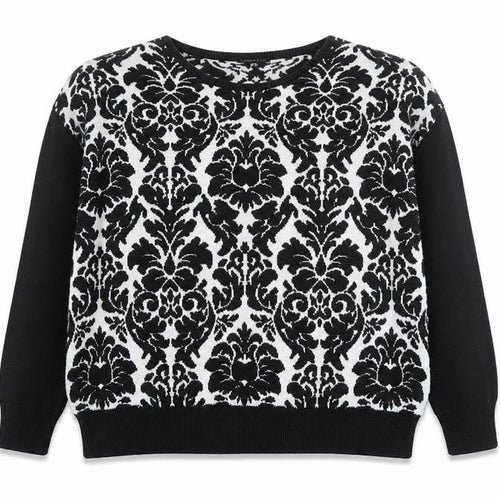 Warehouse Womens Black White UK 8 Crew Neck Long Sleeve Jumper