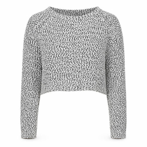 Rio Womens Grey Cropped Knit Long Sleeve Jumper XS