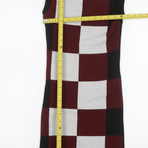 AX Paris Women’s Multicoloured S Bodycon Knit Check Dress