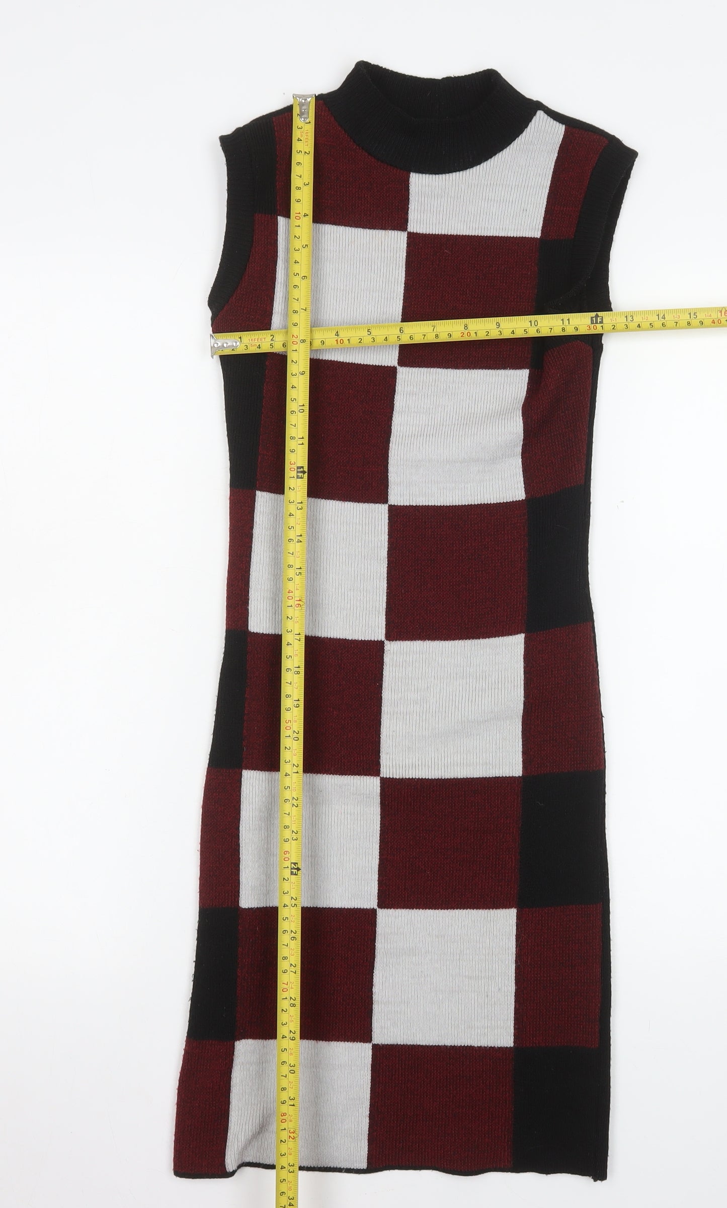 AX Paris Women’s Multicoloured S Bodycon Knit Check Dress