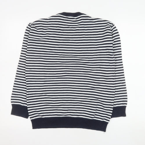 Crew Clothing Company Women’s Blue Stripe Cotton Jumper Size 14