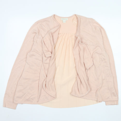 Monsoon Women’s Pink Size 18 Coatigan Pleated Back Lightweight Knit
