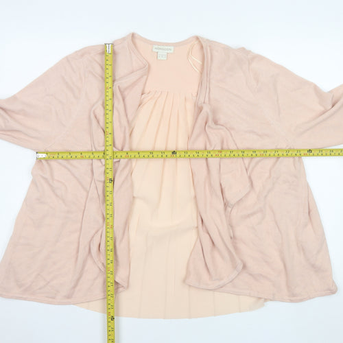 Monsoon Women’s Pink Size 18 Coatigan Pleated Back Lightweight Knit