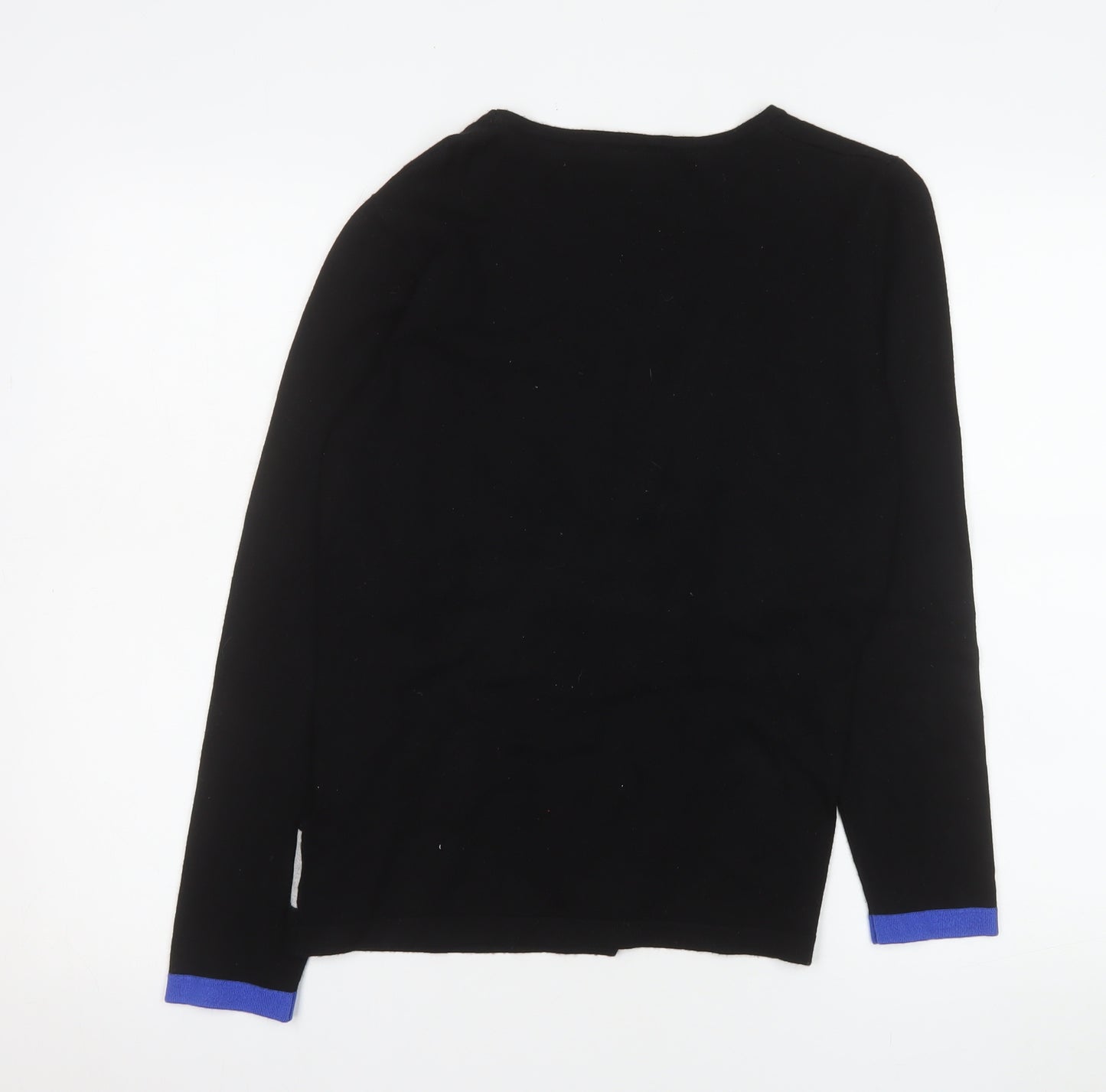 Next Women's Black Striped Crew Neck Pullover Jumper Size S