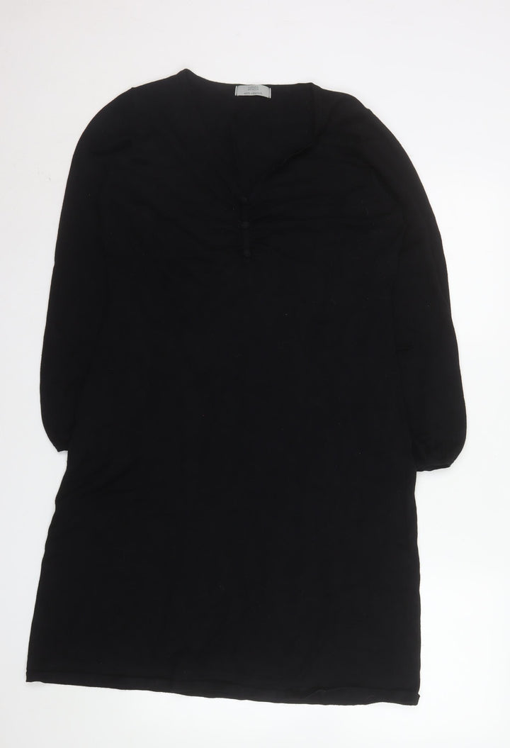 Marks and Spencer Women’s Black V-Neck Shift Dress Size 16