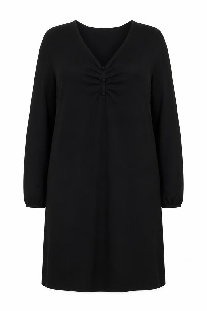 Marks and Spencer Women’s Black V-Neck Shift Dress Size 16