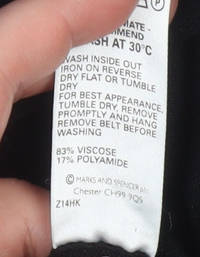 Marks and Spencer Women’s Black V-Neck Shift Dress Size 16