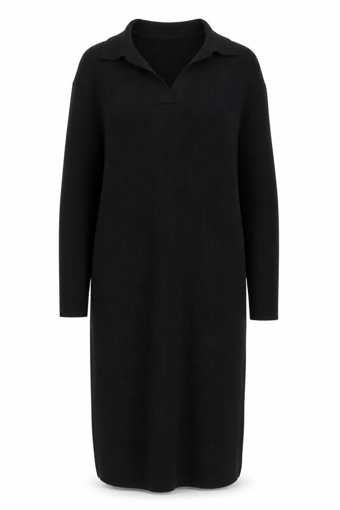 Front view of Tu Women Black, size 20, Collared Bodycon Knit Dress
