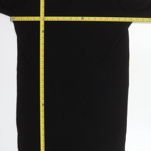 Tu Women Black Size 20 Collared Bodycon Knit Dress