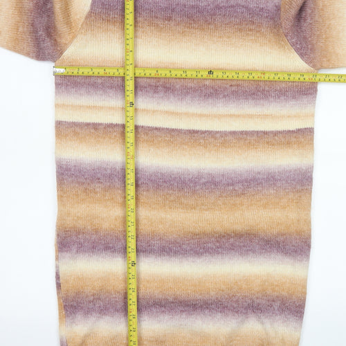 Apricot Women's Multicoloured Striped Jumper Dress UK 10